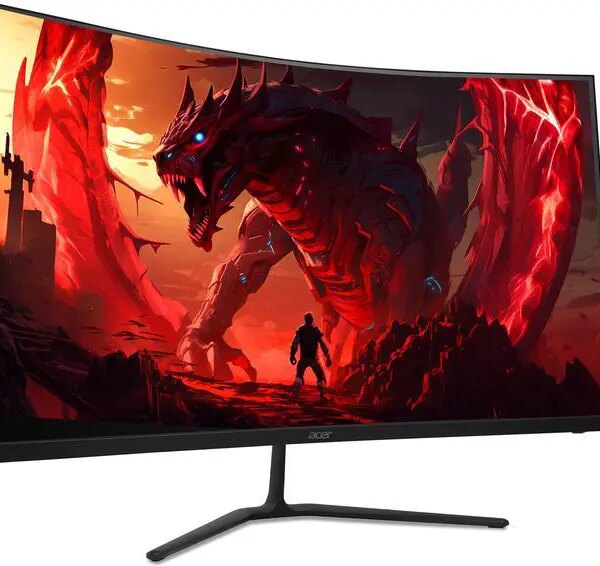 Acer 31.5" 180 Hz VA QHD Gaming Monitor 1ms (VRB) FreeSync (AMD Adaptive Sync) Curved Nitro ED323QU P1bmiipx - Pappy Mall