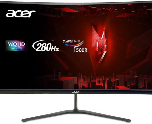 Acer Nitro Gaming Monitor 27" 280Hz Curved Full HD with AMD FreeSync Premium Technology 1ms with both Display Port and HDMI Port ED270 Zbmiipx - Pappy Mall