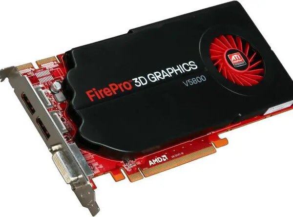 AMD FirePro V5800 100-505605 1GB 128-bit GDDR5 PCI Express 2.0 x16 CrossFire Supported Graphics Card - Pappy Mall