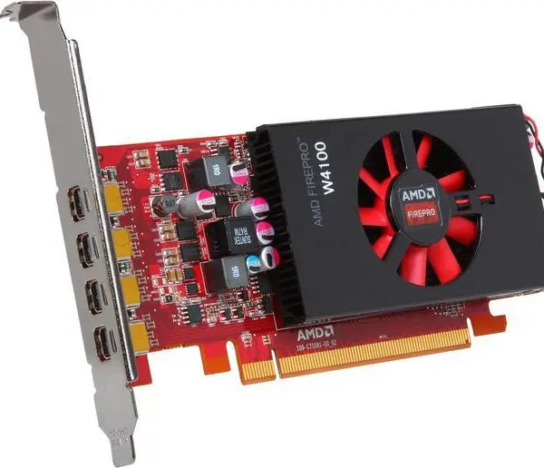 AMD FirePro W4100 100-505979 2GB 128-bit GDDR5 PCI Express 3.0 x16 Half Height Graphics Card - Pappy Mall