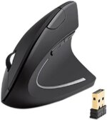 Anker 2.4G Wireless Vertical Ergonomic Optical Mouse, 800 / 1200 /1600 DPI, 5 Buttons for Laptop, Desktop, PC, Macbook - Black - Pappy Mall