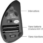 Anker 2.4G Wireless Vertical Ergonomic Optical Mouse, 800 / 1200 /1600 DPI, 5 Buttons for Laptop, Desktop, PC, Macbook - Black - Pappy Mall