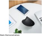 Anker 2.4G Wireless Vertical Ergonomic Optical Mouse, 800 / 1200 /1600 DPI, 5 Buttons for Laptop, Desktop, PC, Macbook - Black - Pappy Mall