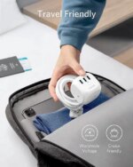 Anker 321 Power Strip, PowerPort Cube USB with 3 Outlets and 3 USB Ports, 5 ft Extension Cord, Flat Plug, Compact for Home Office, Travel, and Dorm - Pappy Mall