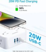 Anker Power Strip with USB Ports,5Ft,Surge Protector(2000J),8 Widely Outlet Extender with 2 USB A Ports and 1 USB C Port,Works with iPhone 15/15 - Pappy Mall