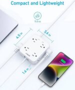 Anker Power Strip with USB Ports,5Ft,Surge Protector(2000J),8 Widely Outlet Extender with 2 USB A Ports and 1 USB C Port,Works with iPhone 15/15 - Pappy Mall