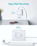 Anker Power Strip with USB Ports,5Ft,Surge Protector(2000J),8 Widely Outlet Extender with 2 USB A Ports and 1 USB C Port,Works with iPhone 15/15 - Pappy Mall