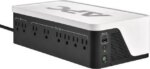 APC BE1050G3 Back-UPS, 1050VA/600W, Floor/Wall Mount, 120V, 8x NEMA 5-15R outlets, USB Type A + C Ports - Floor/Wall Mountable - 8 Hour Recharge - 120 - Pappy Mall