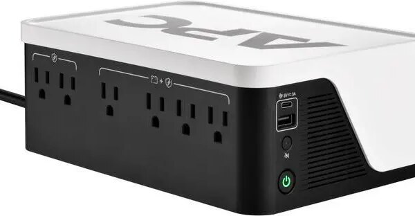 APC BE700G3 UPSBack-UPS, 700VA/420W, Floor/Wall Mount, 120V, 6x NEMA 5-15R outlets, USB Type A + C Ports, Battery is not user replaceable - Floor/Wall - Pappy Mall