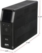 APC BR1350MS Back-UPS Pro, 1350VA/810W, Tower, 120V, 10x NEMA 5-15R outlets, Sine Wave, AVR, USB Type A + C ports, LCD, User Replaceable Battery - Pappy Mall
