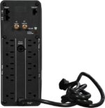 APC BR1350MS Back-UPS Pro, 1350VA/810W, Tower, 120V, 10x NEMA 5-15R outlets, Sine Wave, AVR, USB Type A + C ports, LCD, User Replaceable Battery - Pappy Mall
