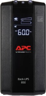 APC BX850M Back-UPS 850, Compact Tower, 850VA, 120V, AVR, LCD, 8 NEMA outlets (4 surge) - Tower - 12 Hour Recharge - 2 Minute Stand-by - 120 V Input - Pappy Mall