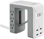 APC Desk Mount Power Station, 6 Outlet U-Shaped Surge Protector, 1080 Joule of Surge Protection with 4 USB A Charging Ports (PE6U4W) - Pappy Mall
