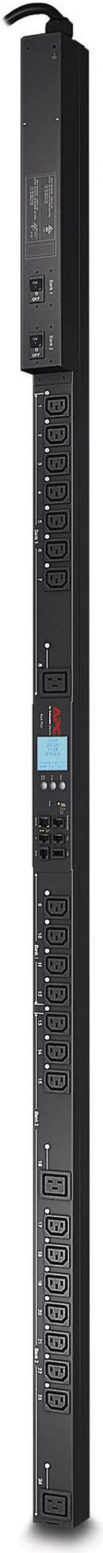 APC Rack Mount PDU, Metered-by-Outlet with Switching, 200V-240V/30A, (24) Outlets, 0U Vertical Rackmount (AP8641) - Pappy Mall