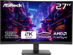 ASRock Phantom Gaming Monitor 27" 180 Hz VA QHD FreeSync (AMD Adaptive Sync) 95% DCI-P3 / 132% sRGB PG27QRT1B - Pappy Mall
