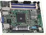 AsRock Rack B550D4ID-2L2T Deep mini-ITX Server Motherboard AMD Ryzen 5000 Series AM4 (PGA 1331) B550 Dual 1GbE+10GbE - Pappy Mall