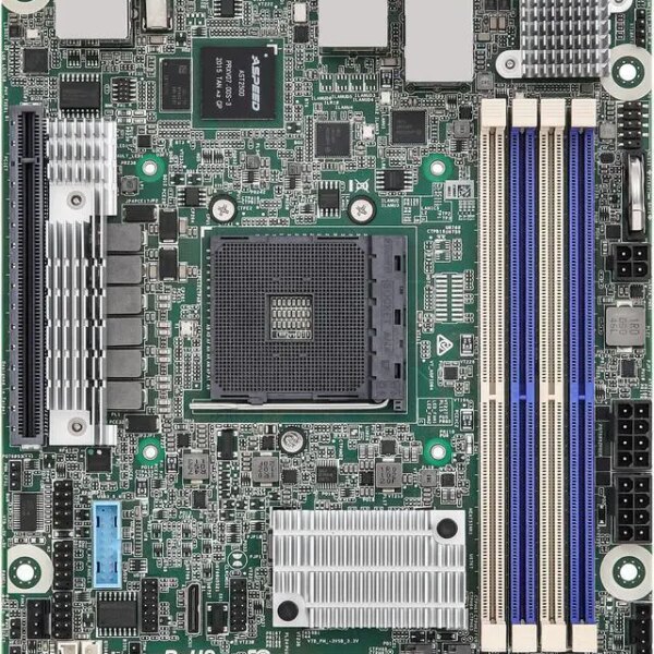 AsRock Rack B550D4ID-2L2T Deep mini-ITX Server Motherboard AMD Ryzen 5000 Series AM4 (PGA 1331) B550 Dual 1GbE+10GbE - Pappy Mall