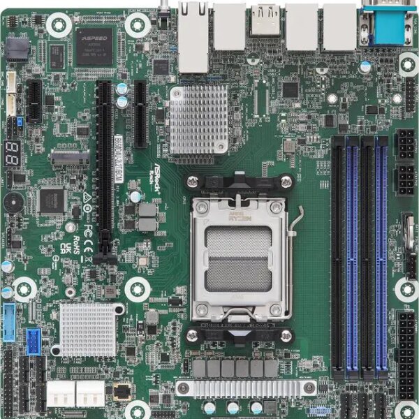 AsRock Rack B650D4U-2L2T/BCM Micro-ATX Server Motherboard Single Socket AMD Ryzen 7000 series Processors (LGA 1718) B650E PCIe 5.0 Dual 10G Lan - Pappy Mall