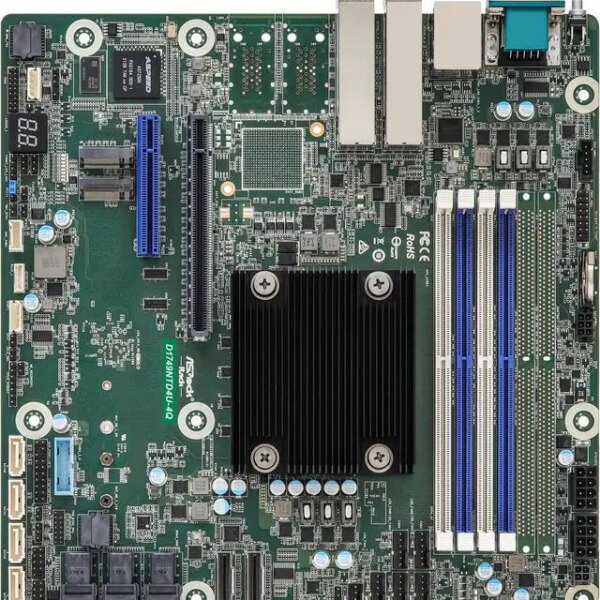 ASRock Rack D1749NTD4U-4Q Micro-ATX SoC Server Motherboard Intel® Xeon® D-1749NT processor PCIe4.0 4 SFP28 (Up to 25GbE) - Pappy Mall