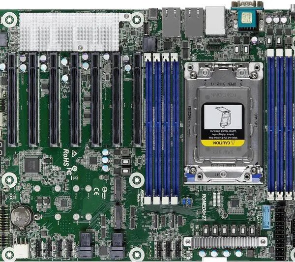 Asrock Rack ROMED8-2T ATX Server Motherboard AMD EPYC 7003 (with AMD 3D V-Cache Technology)/7002 series processors SP3 (LGA 4094) Dual 10GbE - Pappy Mall