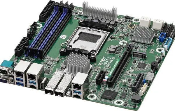 ASRock Rack Server Motherboard B650D4U3-2L2Q/BCM Micro-ATX AMD EPYC™ 4004 and AMD Ryzen™ 9000/8000/7000 Series Dual SFP28 (25GbE) - Pappy Mall