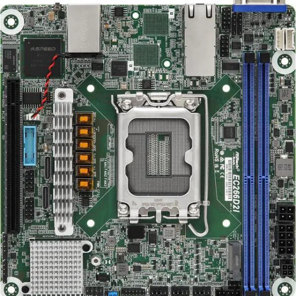ASRock Rack Server Motherboard EC266D2I Mini-ITX 2x 1GLan Single Socket V1 (LGA 1700) Intel Xeon E-2400 series - Pappy Mall
