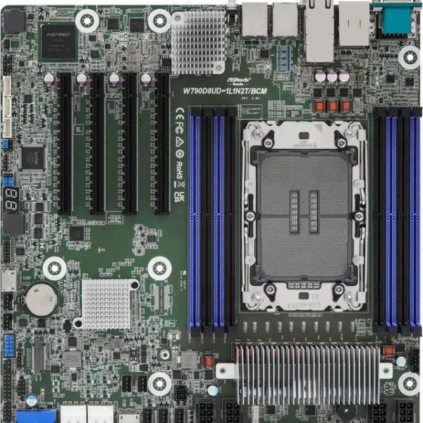ASRock Rack Server Motherboard W790D8UD-1L1N2T/BCM Deep Micro 2x 1GLan Single Socket V1 (LGA 1700) Intel Xeon E-2400 series - Pappy Mall