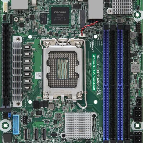 AsRock Rack W680D4ID-2T/G5/X550 Deep Mini-ITX Server Motherboard Single Socket 12th & 13th Gen Intel® Core™ series processors (LGA 1700) W680 Dual 10G Lan PCIe 5.0 - Newegg.com...