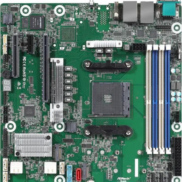 AsRock Rack X570D4U micro-ATX Server Motherboard AMD AM4 PGA 1331 Dual GLAN - Pappy Mall