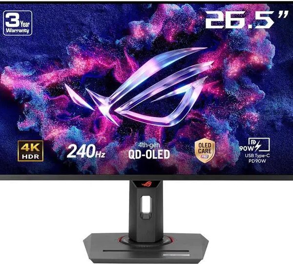 ASUS 27" 240 Hz QD-OLED UHD Gaming Monitor 0.03 ms (GTG) FreeSync Premium Pro & G-Sync Compatible Flat Panel ROG Strix XG27UCDMG - Pappy Mall