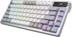 ASUS ROG Azoth 75 Wireless DIY Custom Gaming Keyboard, OLED display, Gasket-Mount, Three-Layer Dampening, Hot-Swappable Pre-lubed ROG NX Snow Linear - Pappy Mall