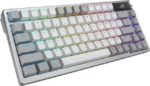 ASUS ROG Azoth 75 Wireless DIY Custom Gaming Keyboard, OLED display, Gasket-Mount, Three-Layer Dampening, Hot-Swappable Pre-lubed ROG NX Snow Linear - Pappy Mall