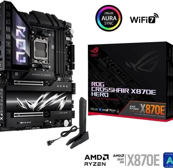 ASUS ROG CROSSHAIR X870E HERO ATX Motherboard - Pappy Mall