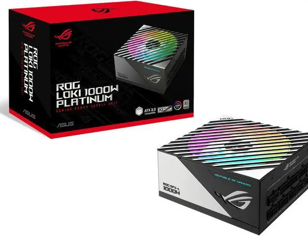 ASUS ROG Loki SFX-L 1000W Platinum (Fully Modular Power Supply, 80+ Platinum, 120mm PWM ARGB Fan, Aura Sync, ATX 3.0 Compatible, PCIe 5.0 Ready) - Pappy Mall
