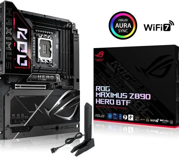 ASUS ROG MAXIMUS Z890 HERO BTF Z890 LGA 1851 ATX motherboard, hidden-connector design, Advanced AI PC Ready, 22+1+2+2 stages, DDR5, WiFi 7, 2.5G LAN, - Pappy Mall