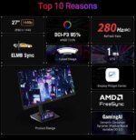 ASUS ROG Strix 27” 1440P USB-C Curved HDR Gaming Monitor (XG27WCMS) - QHD, 280Hz, 1ms, Fast VA, Extreme Low Motion Blur Sync, FreeSync Premium, - Pappy Mall