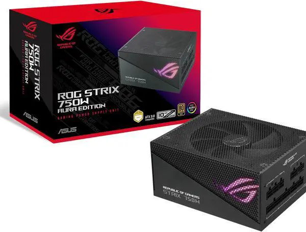 ASUS ROG Strix 750W Gold Aura Edition (Fully Modular Power Supply, 80+ Gold Certified, ATX 3.0, Cybenetics Lambda A++ Certification, PCIe Gen 5.0 - Pappy Mall