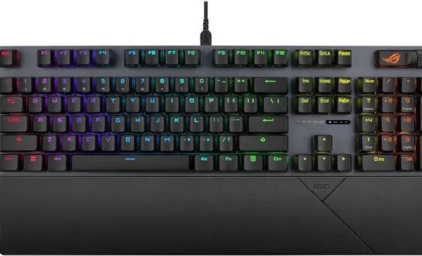 ASUS ROG Strix Scope II X 100% Gaming Keyboard, hot-swappable pre-lubed NX Snow V2 Mechanical switches, Multifunction Controls, PBT doubleshot - Pappy Mall