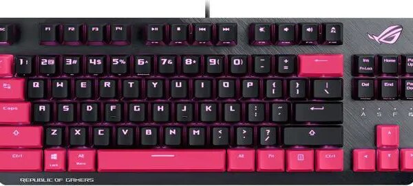 ASUS ROG Strix Scope TKL Electro Punk Mechanical Gaming Keyboard | Cherry MX Red Switches | 2X Wider Ctrl Key for Greater FPS Precision | Gaming - Pappy Mall