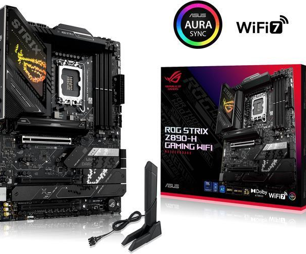 ASUS ROG STRIX Z890-H GAMING WIFI Z890 LGA 1851 ATX motherboard, Intel Core Ultra Series 2 Ready, Advanced AI PC-ready, 16+2+1+2 stages, DDR5, 5Gb - Pappy Mall