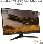 ASUS TUF Gaming Montitor 31.5” 1440P HDR(VG32AQA1A) - QHD (2560 x 1440), 170Hz, 1ms, Extreme Low Motion Blur, FreeSync Premium, DisplayPort, HDMI, - Pappy Mall
