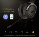 ASUS TUF H3 Gaming Headset H3 – Discord, TeamSpeak Certified, 7.1 Surround Sound, Gaming Headphones with Boom Microphone for PC, Playstation 4, - Pappy Mall