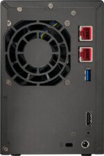 Asustor Lockerstor 2 Gen 2 AS6702T 2 Bay NAS, Quad-Core 2.0GHz CPU, Dual 2.5GbE Ports, 4GB RAM DDR4, Four M.2 SSD Slots (Diskless) - Pappy Mall