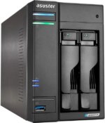 Asustor Lockerstor 2 Gen 2 AS6702T 2 Bay NAS, Quad-Core 2.0GHz CPU, Dual 2.5GbE Ports, 4GB RAM DDR4, Four M.2 SSD Slots (Diskless) - Pappy Mall
