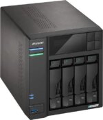 Asustor Lockerstor 4 Gen 2 AS6704T 4 Bay NAS, Quad-Core 2.0GHz, Dual 2.5GbE Ports, 4GB RAM DDR4, Four M.2 SSD Slots (Diskless) - Pappy Mall