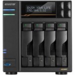 Asustor Lockerstor 4 Gen3 AS6804T 4 Bay NAS, Quad-Core 2.3GHz CPU, Dual USB 4 Ports, Dual 10GbE Ports, Dual 5GbE Ports, 16G ECC RAM DDR5, Four M.2 SSD - Pappy Mall