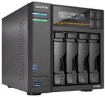 Asustor Lockerstor 4 Gen3 AS6804T 4 Bay NAS, Quad-Core 2.3GHz CPU, Dual USB 4 Ports, Dual 10GbE Ports, Dual 5GbE Ports, 16G ECC RAM DDR5, Four M.2 SSD - Pappy Mall