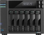 Asustor Lockerstor 6 Gen 2 AS6706T 6 Bay NAS, Quad-Core 2.0GHz, Dual 2.5GbE Ports, 8GB RAM DDR4, Four M.2 SSD Slots (Diskless) - Pappy Mall