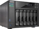 Asustor Lockerstor 6 Gen 2 AS6706T 6 Bay NAS, Quad-Core 2.0GHz, Dual 2.5GbE Ports, 8GB RAM DDR4, Four M.2 SSD Slots (Diskless) - Pappy Mall