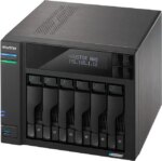 Asustor Lockerstor 6 Gen 2 AS6706T 6 Bay NAS, Quad-Core 2.0GHz, Dual 2.5GbE Ports, 8GB RAM DDR4, Four M.2 SSD Slots (Diskless) - Pappy Mall